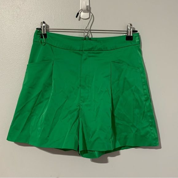 Zara women's green tailored shorts size S - Picture 1 of 7